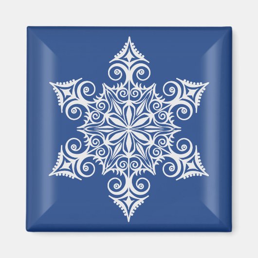 Kerstsnowflake 1 Aangepast magneet (Voorkant)