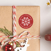 kerstsnowflake Aangepaste kleur Ronde Sticker