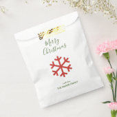 kerstsnowflake bedankzakje (Gezegeld)