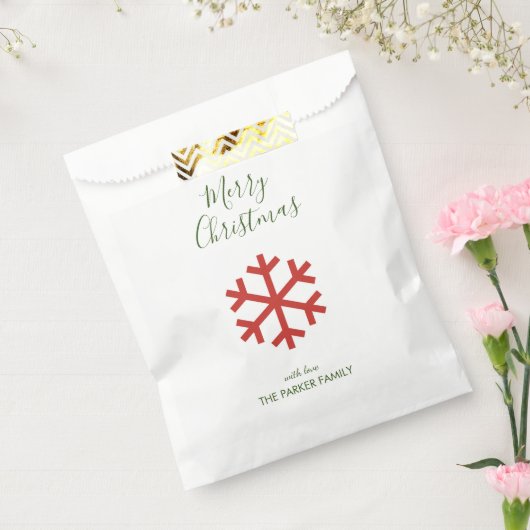 kerstsnowflake bedankzakje (Gezegeld)