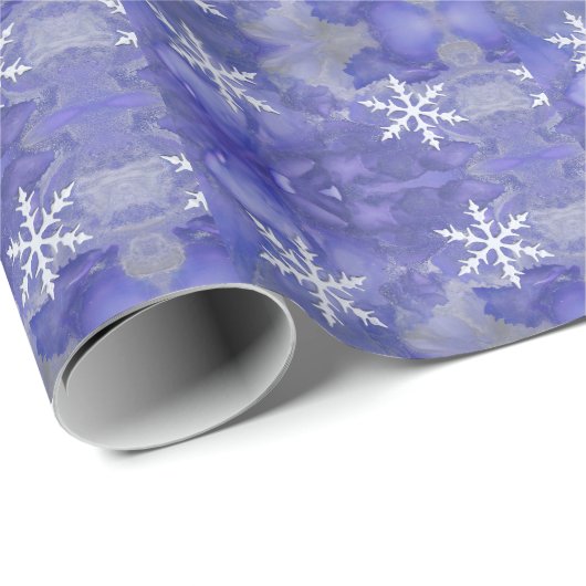 kerstsnowflake cadeaupapier (Rol Hoek)