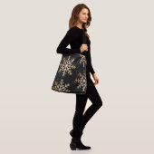 kerstsnowflake crossbody tas (Op model)