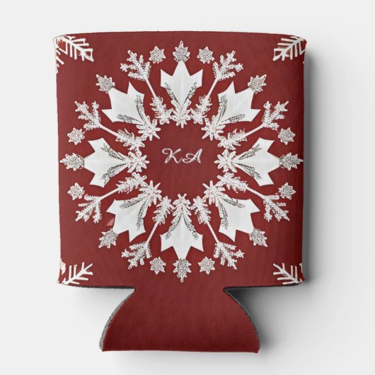 kerstsnowflake-design blikjeskoeler (Achterkant)