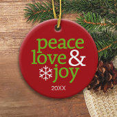 Kerstsnowflake: dubbelzijdige foto keramisch ornament