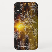 Kerstsnowflake Gold Black - Aangepaste naam Case-Mate iPhone Case (Achterkant)