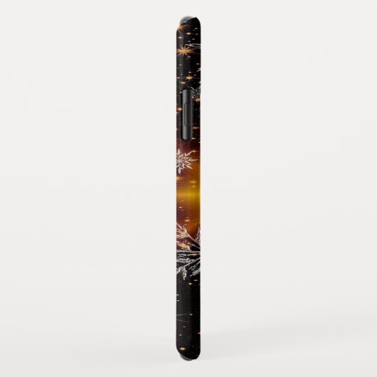 Kerstsnowflake Gold Black - Aangepaste naam Case-Mate iPhone Case (Achterkant/rechts)