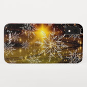 Kerstsnowflake Gold Black - Aangepaste naam Case-Mate iPhone Case (Achterkant (horizontaal))