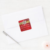 kerstsnowflake, goudolie, feestelijke Stickers (Envelop)