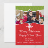 kerstsnowflake Groupon Feestdagenkaart (Voorkant / Achterkant)