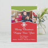 kerstsnowflake Groupon Feestdagenkaart (Staand voorkant)