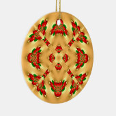 kerstsnowflake keramisch ornament (Rechts)