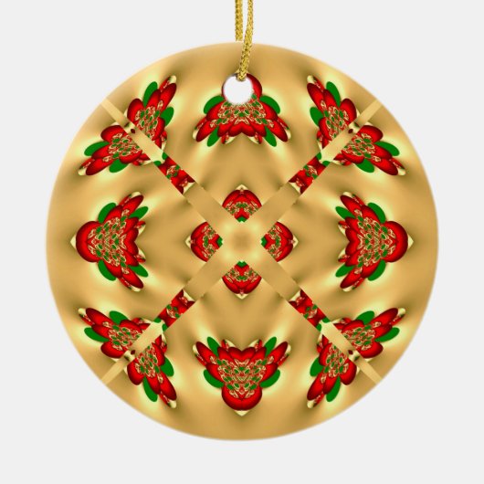 kerstsnowflake keramisch ornament (Voorkant)