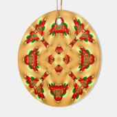 kerstsnowflake keramisch ornament (Links)
