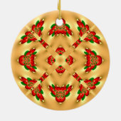 kerstsnowflake keramisch ornament (Achterkant)