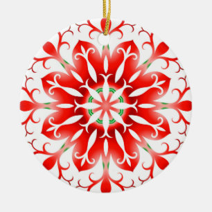 kerstsnowflake keramisch ornament