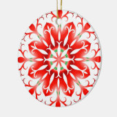 kerstsnowflake keramisch ornament (Links)