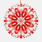 kerstsnowflake keramisch ornament (Achterkant)