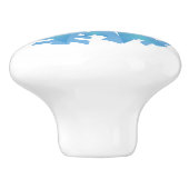 kerstsnowflake keramische Knoop Keramische Knop (Zijkant)