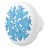 kerstsnowflake keramische Knoop Keramische Knop (Rechts)