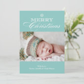 kerstsnowflake | Licht blauw Feestdagenkaart (Staand voorkant)