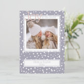 kerstsnowflake Lila foto-Lijst (Staand voorkant)