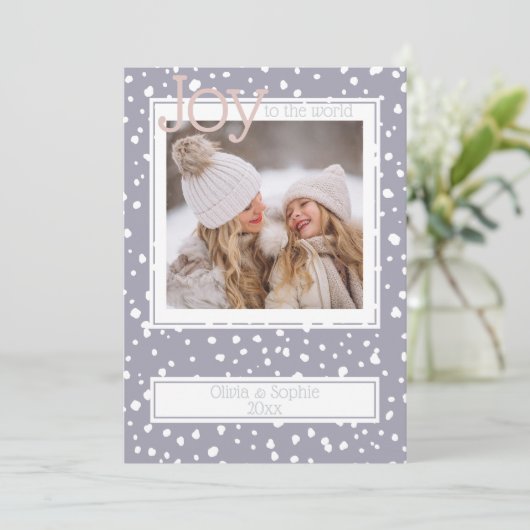 kerstsnowflake Lila foto-Lijst (Staand voorkant)