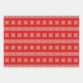 Kerstsnowflake Luxury Pattern Pset Inpakpapier Vel (Voorkant)
