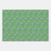 Kerstsnowflake, Mittens en Mistletoe Pattern Inpakpapier Vel (Voorkant 2)