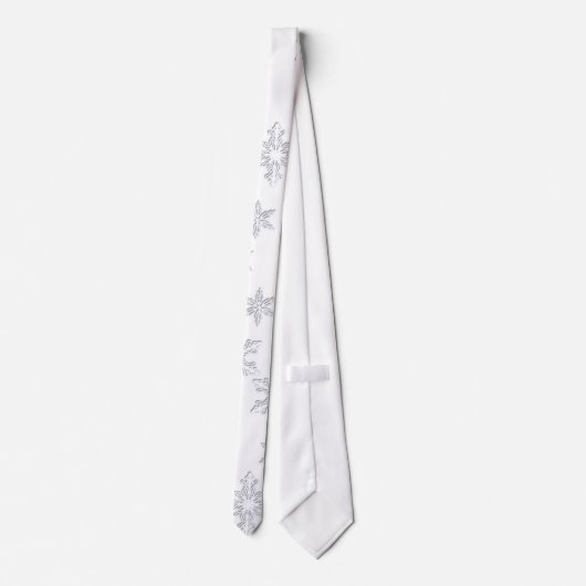 Kerstsnowflake Necktie Stropdas (Achterkant)