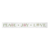 Kerstsnowflake Peace Joy Love Typografie Satijnen Lint (Voorkant)