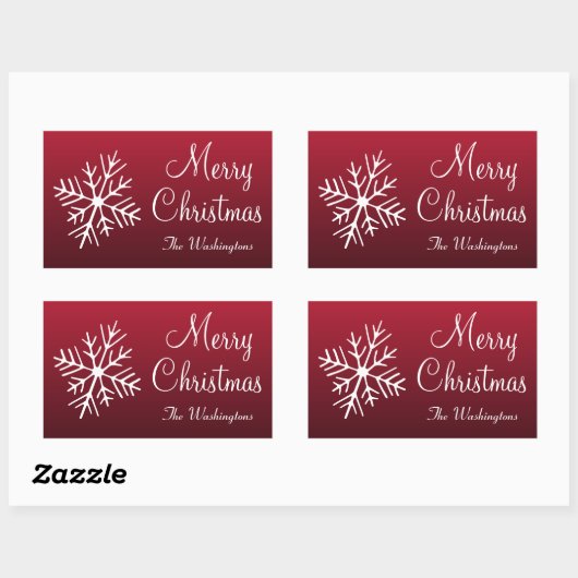 kerstsnowflake persoonlijke cadeautjes Label Stick (Vel)