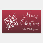 kerstsnowflake persoonlijke cadeautjes Label Stick (Voorkant)