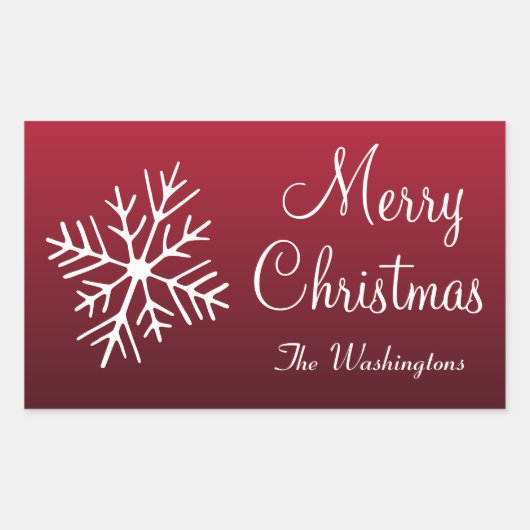 kerstsnowflake persoonlijke cadeautjes Label Stick (Voorkant)