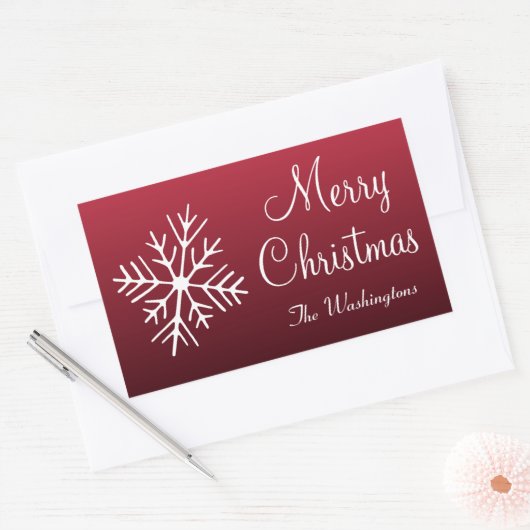 kerstsnowflake persoonlijke cadeautjes Label Stick (Envelop)