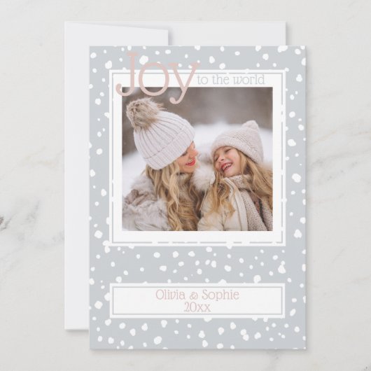 kerstsnowflake Pewter Gray Foto Lijst (Voorkant)