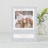 kerstsnowflake Pewter Gray Foto Lijst (Staand voorkant)