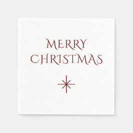 Kerstsnowflake Red White Modern Servet