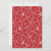 kerstsnowflake | Rood Feestdagenkaart (Achterkant)