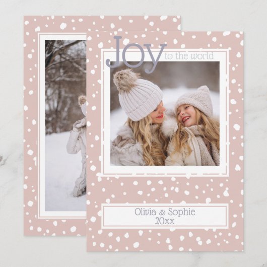 kerstsnowflake Roos Foto Lijst (Voorkant / Achterkant)