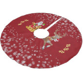 kerstsnowflake Santa Ho Ho Reindeer Sleigh Kerstboom Rok (Gekanteld)