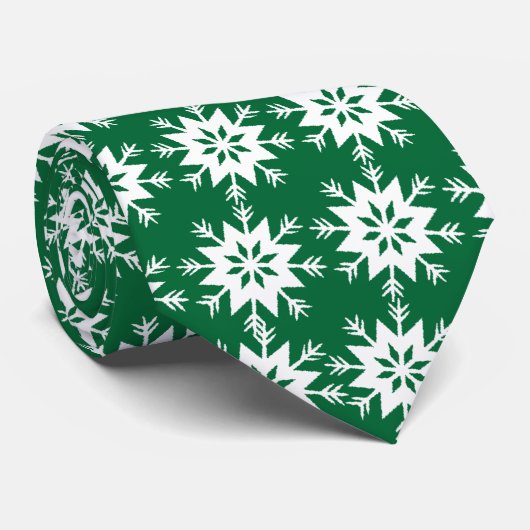 kerstsnowflake stropdas (Opgerold)