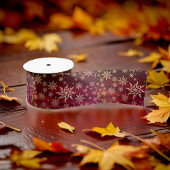 kerstsnowflake Wine Satin Ribbon Satijnen Lint