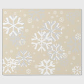kerstsnowflake wrapping papier-beige cadeaupapier (Vlak)