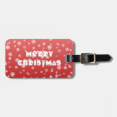 kerstsnowflakes bagagelabel (Voorkant horizontaal)