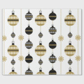 Kerstsnowflakes Baubles Holiday Gift Wrap. Cadeaupapier (Vlak)