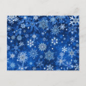kerstsnowflakes blauw en zilver feestdagenkaart (Voorkant)