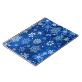 kerstsnowflakes blauw en zilver notitieboek (Linkerzijde)