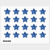 kerstsnowflakes blauw en zilver ster sticker (Vel)