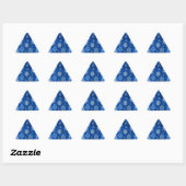 kerstsnowflakes blauw en zilver sticker (Vel)