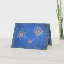 Kerstsnowflakes Blauw & goudfeestdag